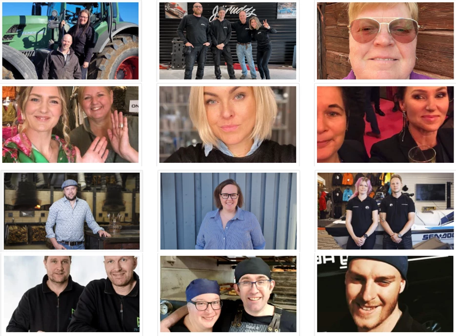 Flera ansikten i ett fotokollage
