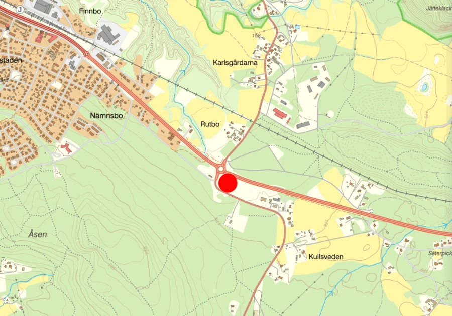 Planomr&aring;dets ungef&auml;rliga placering.