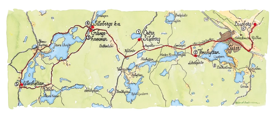 äldre kartbild på silverringen