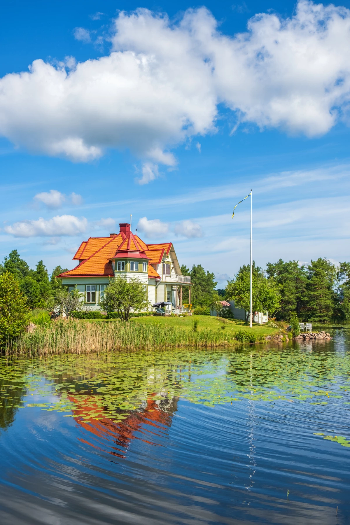 Hus vid stranden